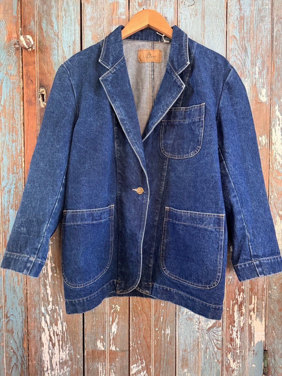 Vintage Liz Wear Denim Blazer - Diamonds & Rust