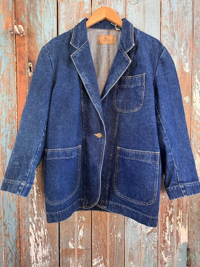 Vintage Liz Wear Denim Blazer - Diamonds & Rust