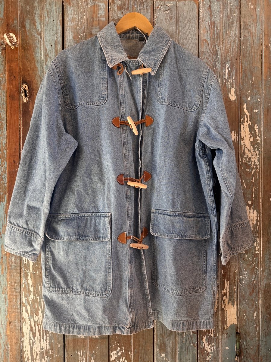 Vintage Liz Wear Denim Toggle Coat - Diamonds & Rust