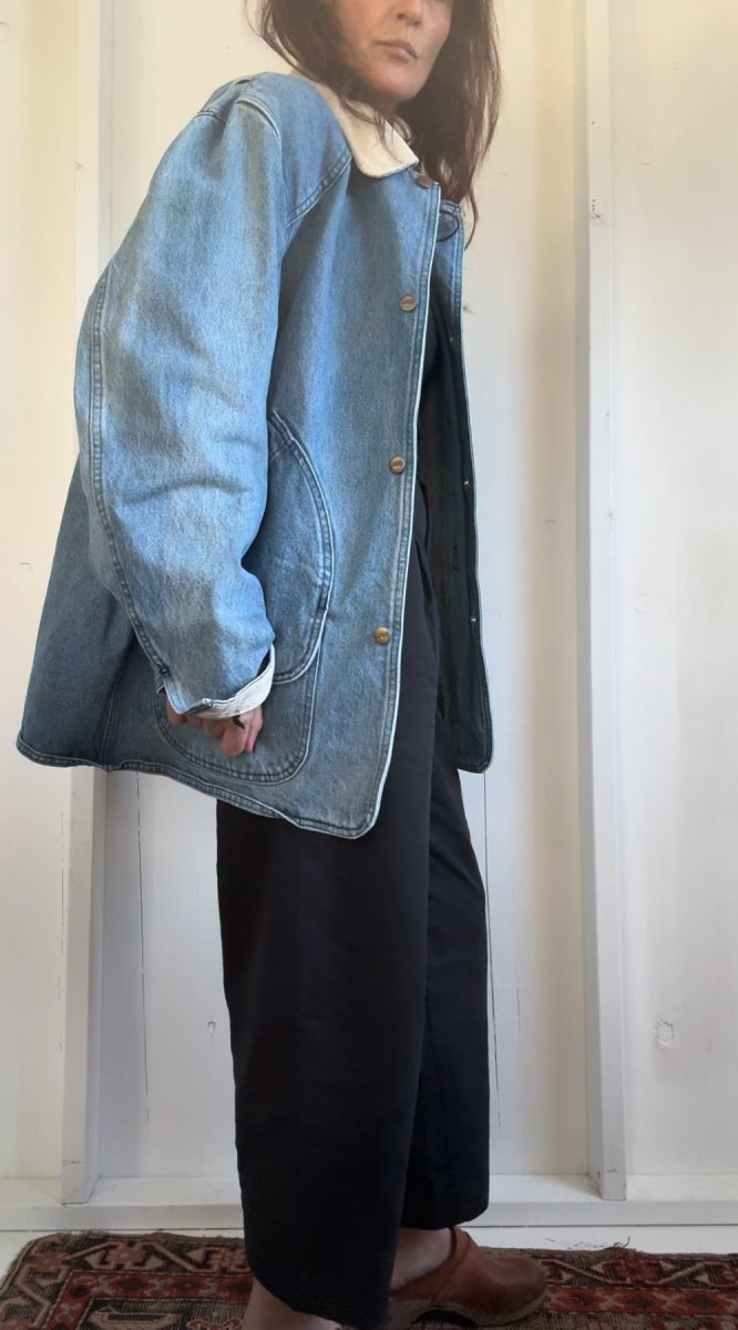 Vintage LL Bean Denim Barn Coat - Diamonds & Rust