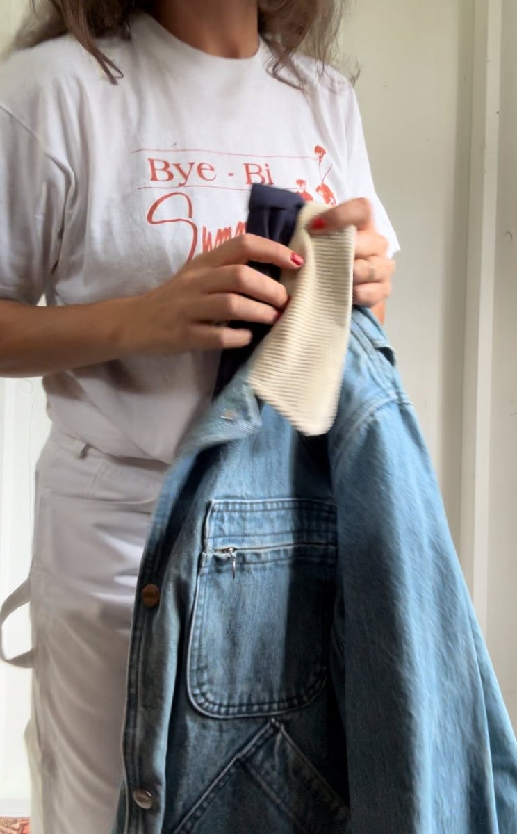 Vintage LL Bean Denim Barn Coat - Blanket Lined - Diamonds & Rust