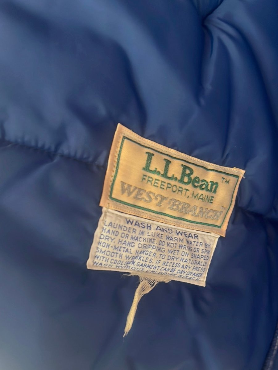 Vintage LL Bean Down Vest - Navy - Diamonds & Rust