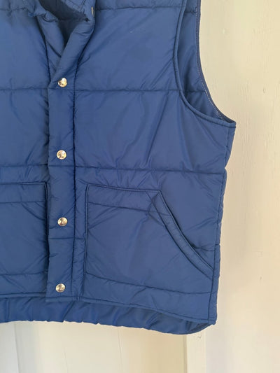 Vintage LL Bean Down Vest - Navy Blue - Diamonds & Rust
