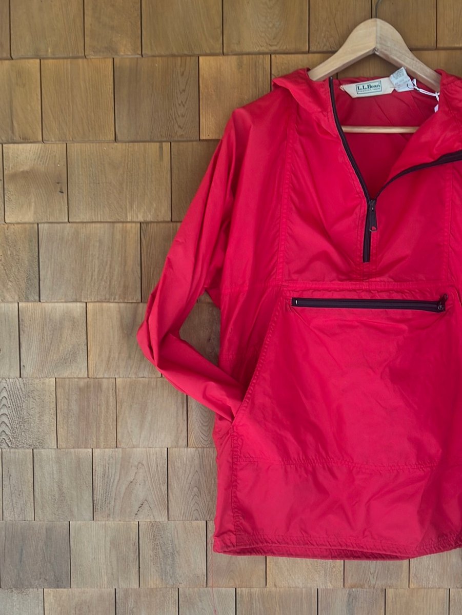 Vintage LL BEAN Windbreaker - Red - Diamonds & Rust