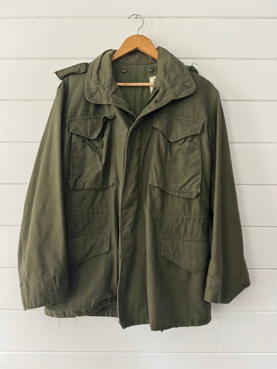 Vintage Military Field Coat - Diamonds & Rust