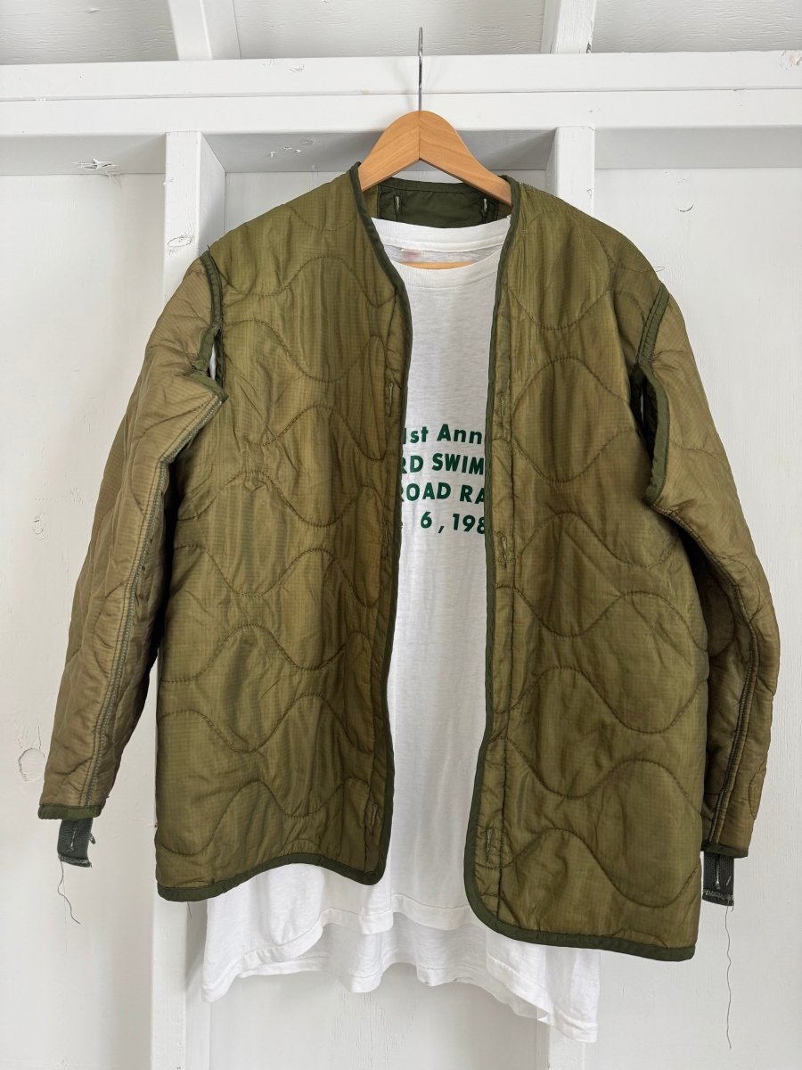 Vintage Military - Issued Quilted Liner Coat - Diamonds & Rust