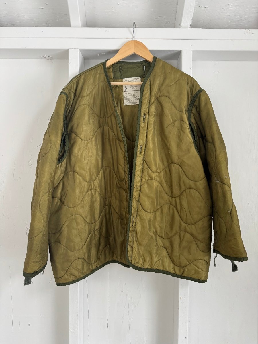 Vintage Military-Issued Quilted Liner Coat - Diamonds & Rust