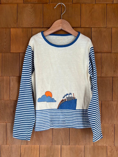 Vintage Mod Striped Long Sleeve - Diamonds & Rust
