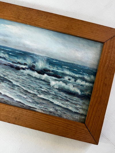 Vintage Moody Seascape Painting - Diamonds & Rust
