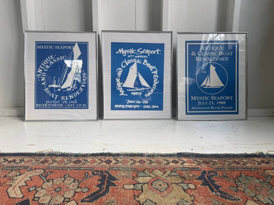 Vintage Mystic Seaport Boat Rendezvous Print - 1984 - Diamonds & Rust