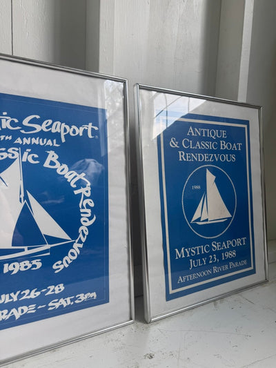 Vintage Mystic Seaport Boat Rendezvous Print - 1985 - Diamonds & Rust