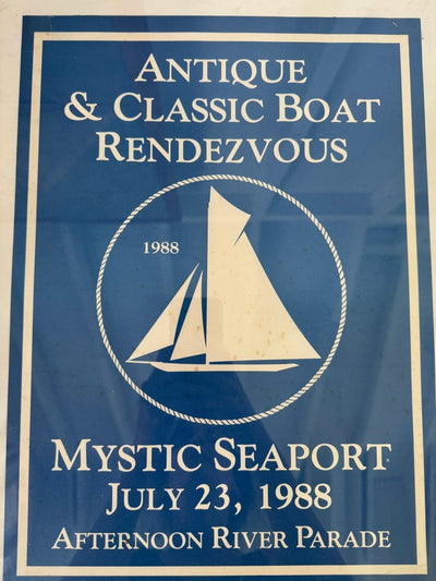 Vintage Mystic Seaport Boat Rendezvous Print - 1988 - Diamonds & Rust