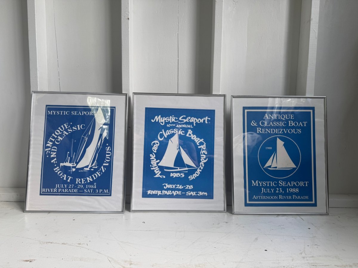 Vintage Mystic Seaport Boat Rendezvous Print - 1988 - Diamonds & Rust
