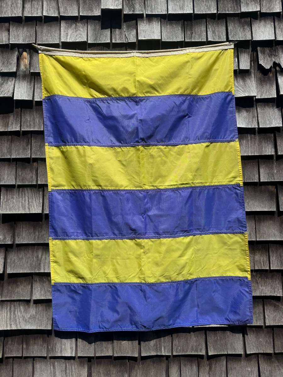 Vintage Nautical Signal Flag - G - Diamonds & Rust