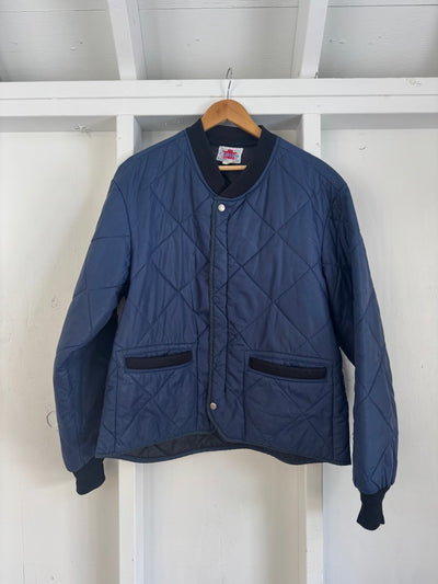 Vintage Navy Blue Liner Coat - Diamonds & Rust