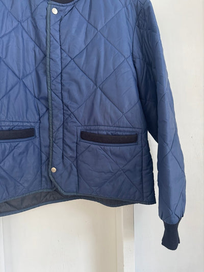 Vintage Navy Blue Liner Coat - Diamonds & Rust