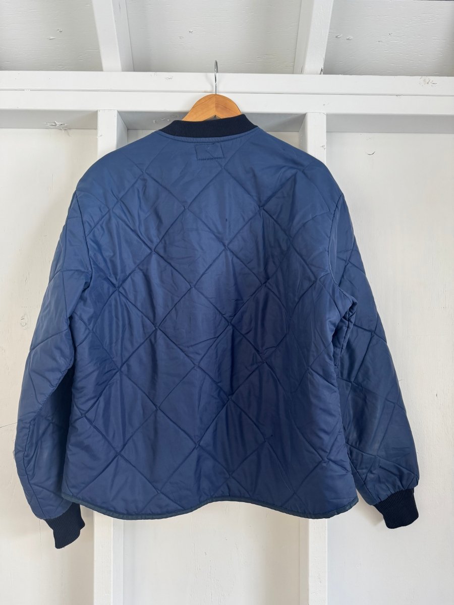 Vintage Navy Blue Liner Coat - Diamonds & Rust