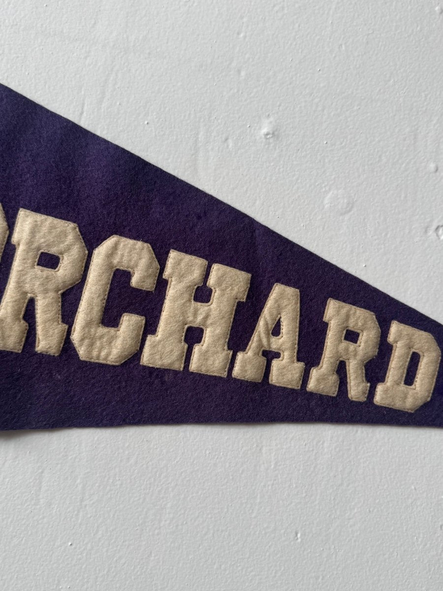 Vintage Old Orchard Souvenir Pennant - Diamonds & Rust