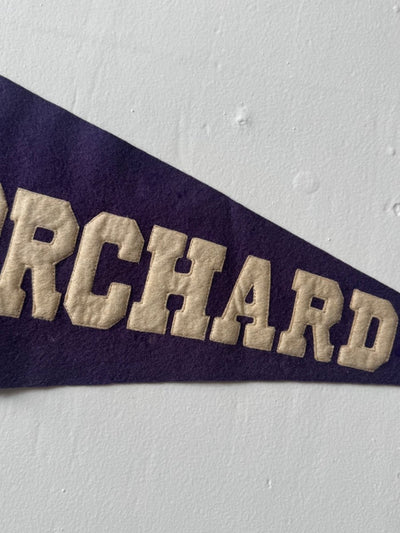 Vintage Old Orchard Souvenir Pennant - Diamonds & Rust