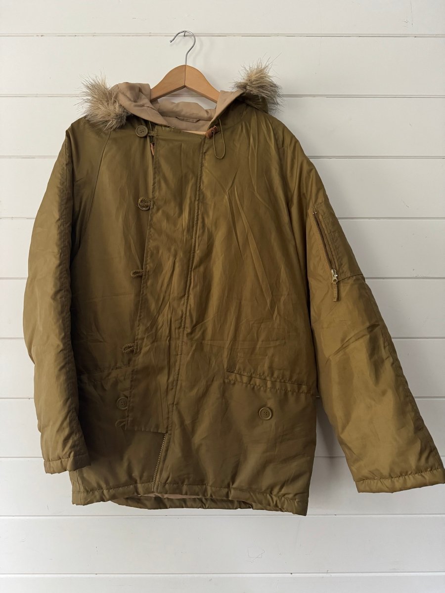 Vintage Olive Down Parka - Diamonds & Rust