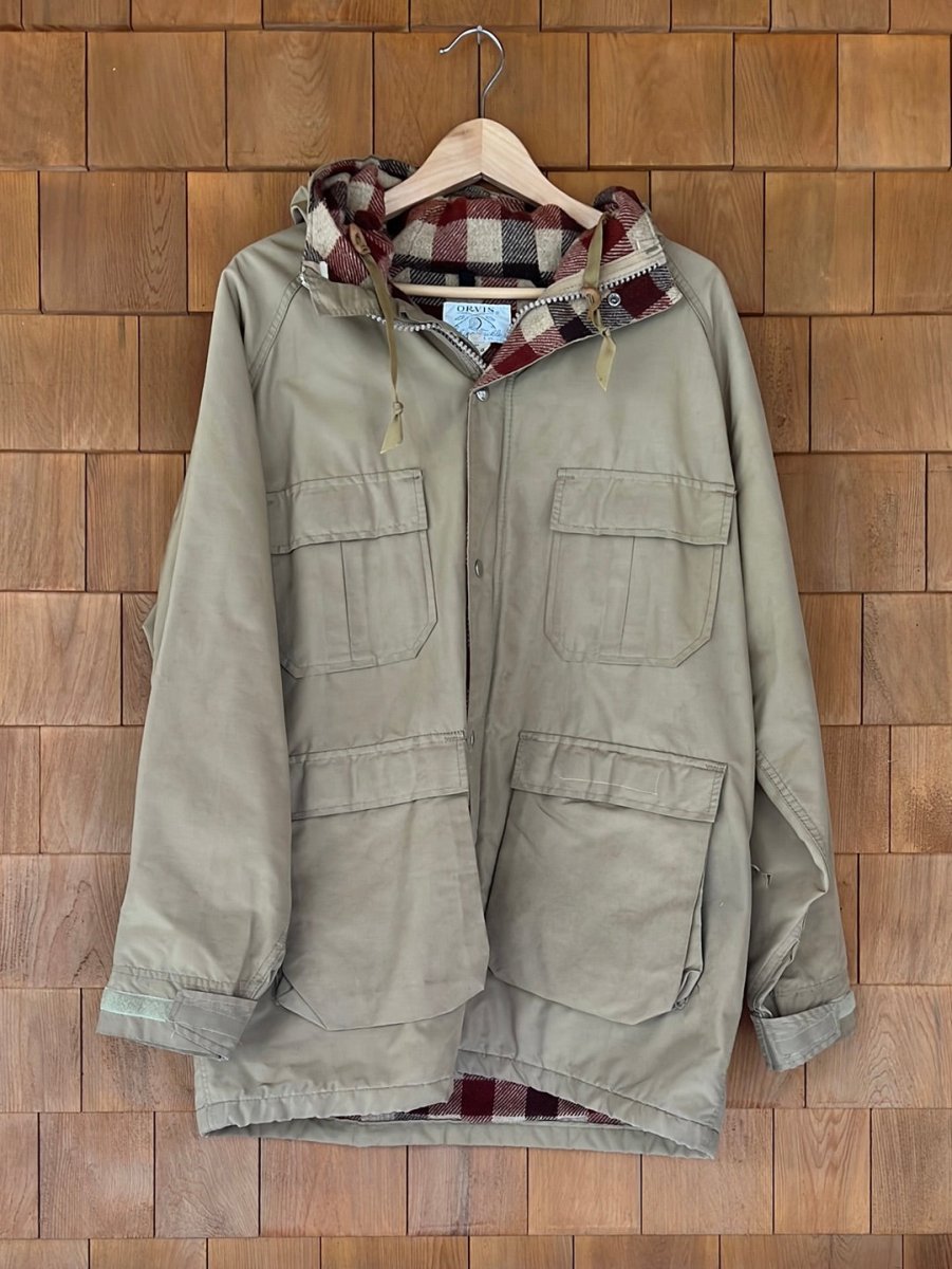Vintage ORVIS Blanket Lined Parka - Tan - Diamonds & Rust