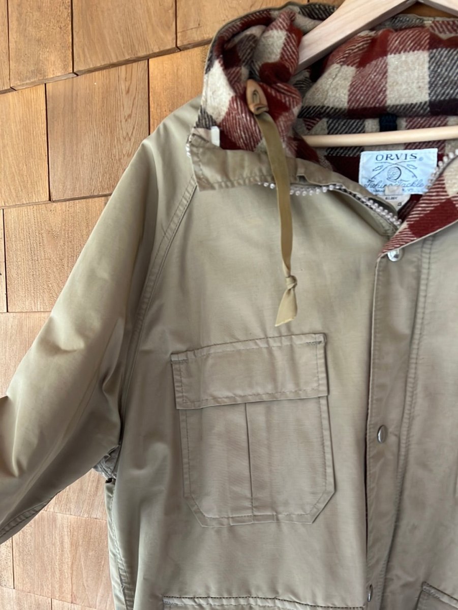 Vintage ORVIS Blanket Lined Parka - Tan - Diamonds & Rust