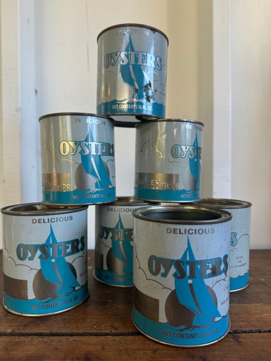 Vintage Oyster Tin 16oz - Diamonds & Rust