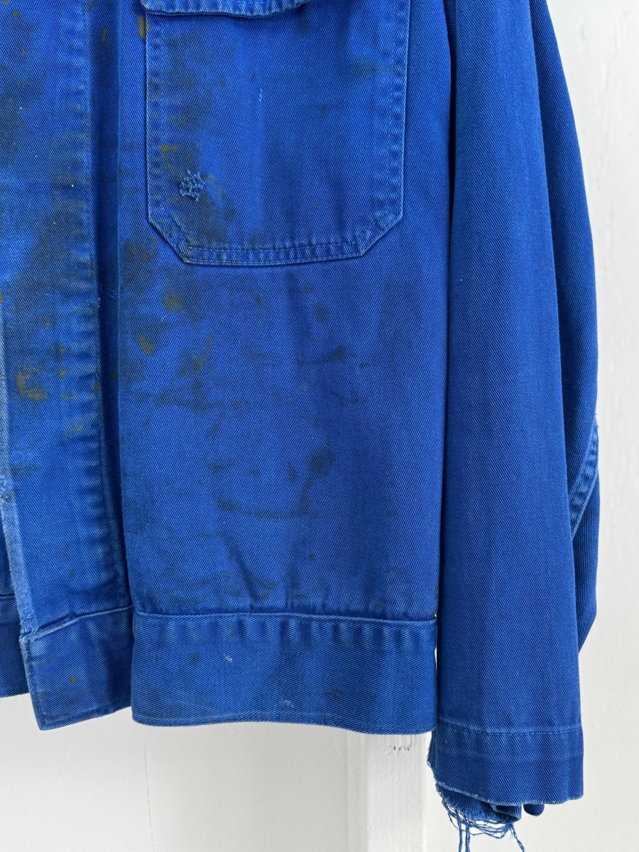 Vintage Painters Chore Coat - Bright Blue - Diamonds & Rust