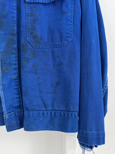 Vintage Painters Chore Coat - Bright Blue - Diamonds & Rust