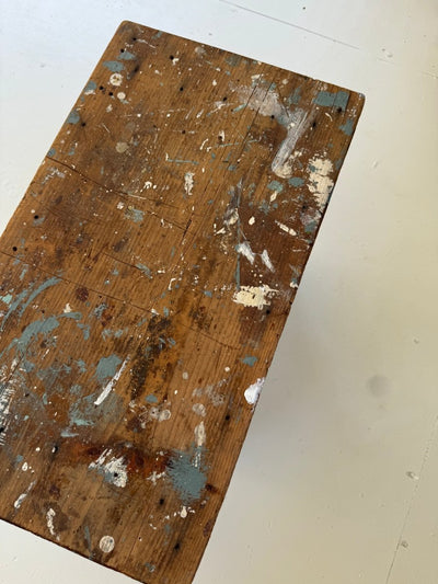 Vintage Painters Step Stool - Diamonds & Rust