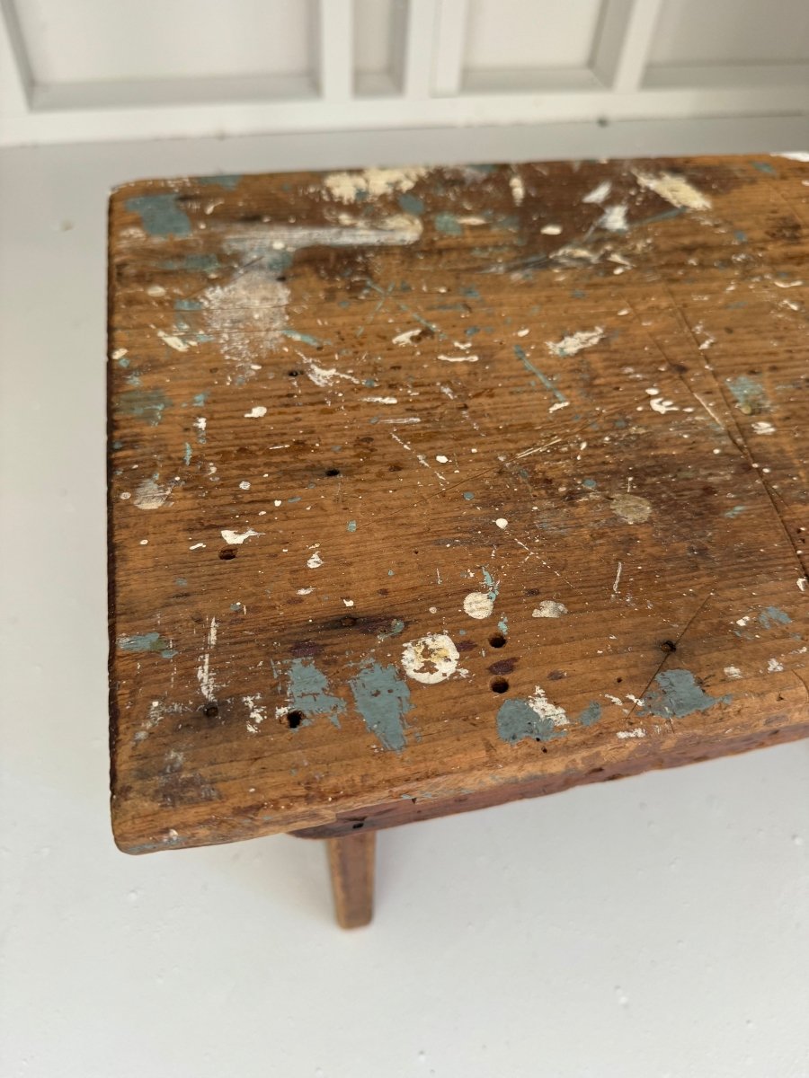 Vintage Painters Step Stool - Diamonds & Rust