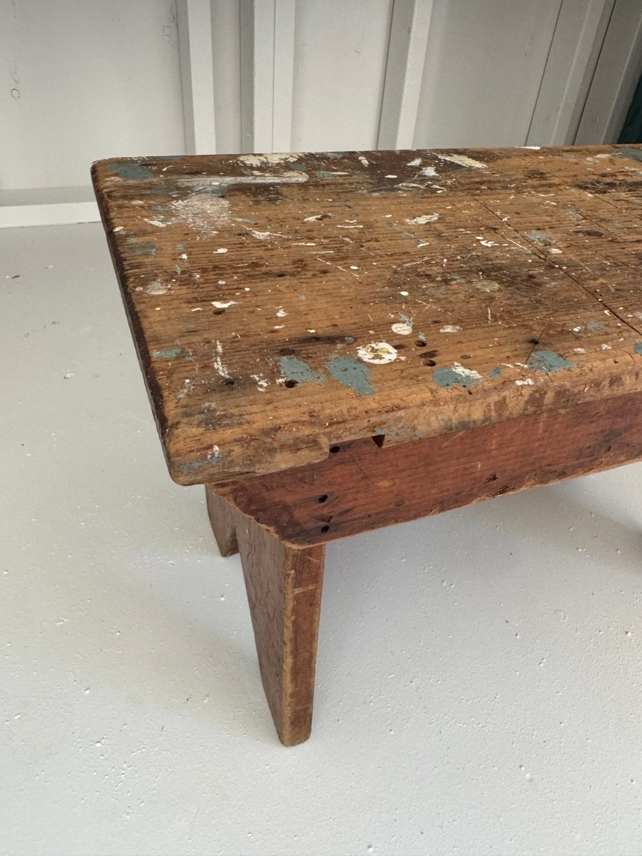 Vintage Painters Step Stool - Diamonds & Rust