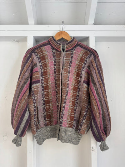 Vintage Pure Wool Cardigan - Diamonds & Rust