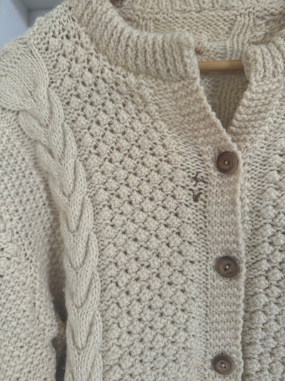 Vintage Pure Wool Fisherman's Sweater - Diamonds & Rust