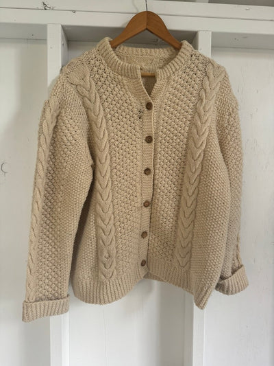 Vintage Pure Wool Fisherman's Sweater - Diamonds & Rust
