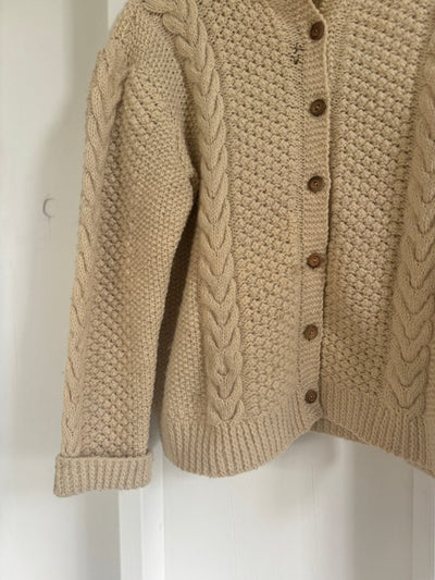 Vintage Pure Wool Fisherman's Sweater - Diamonds & Rust
