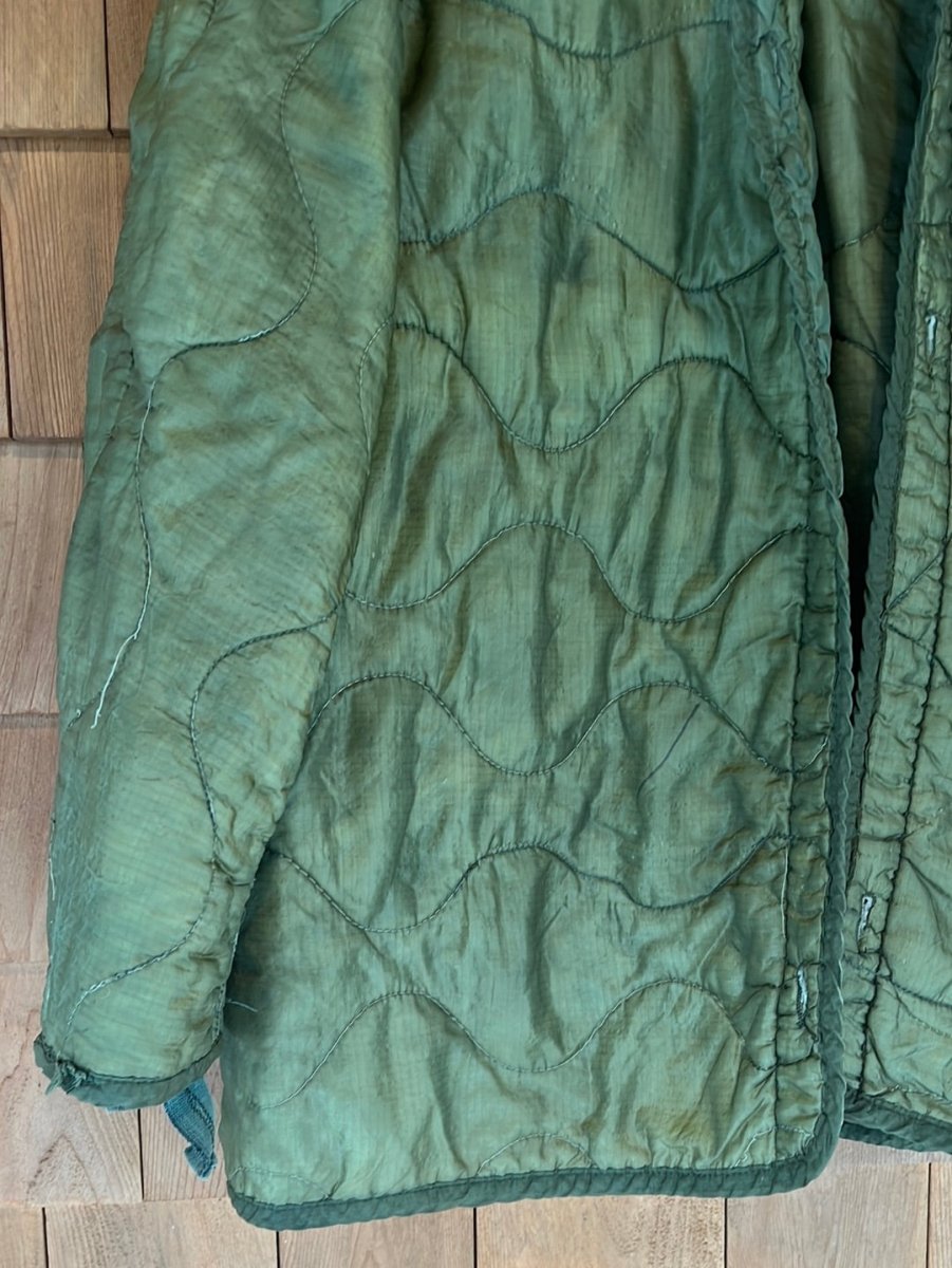 Vintage Quilted Liner Coat - Medium - Diamonds & Rust