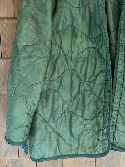 Vintage Quilted Liner Coat - Medium - Diamonds & Rust