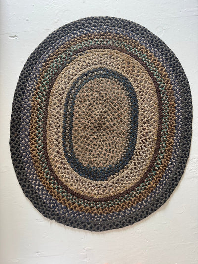Vintage Rag Rug - Blues - Diamonds & Rust