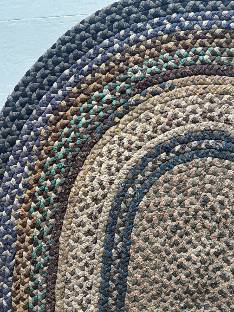 Vintage Rag Rug - Blues - Diamonds & Rust