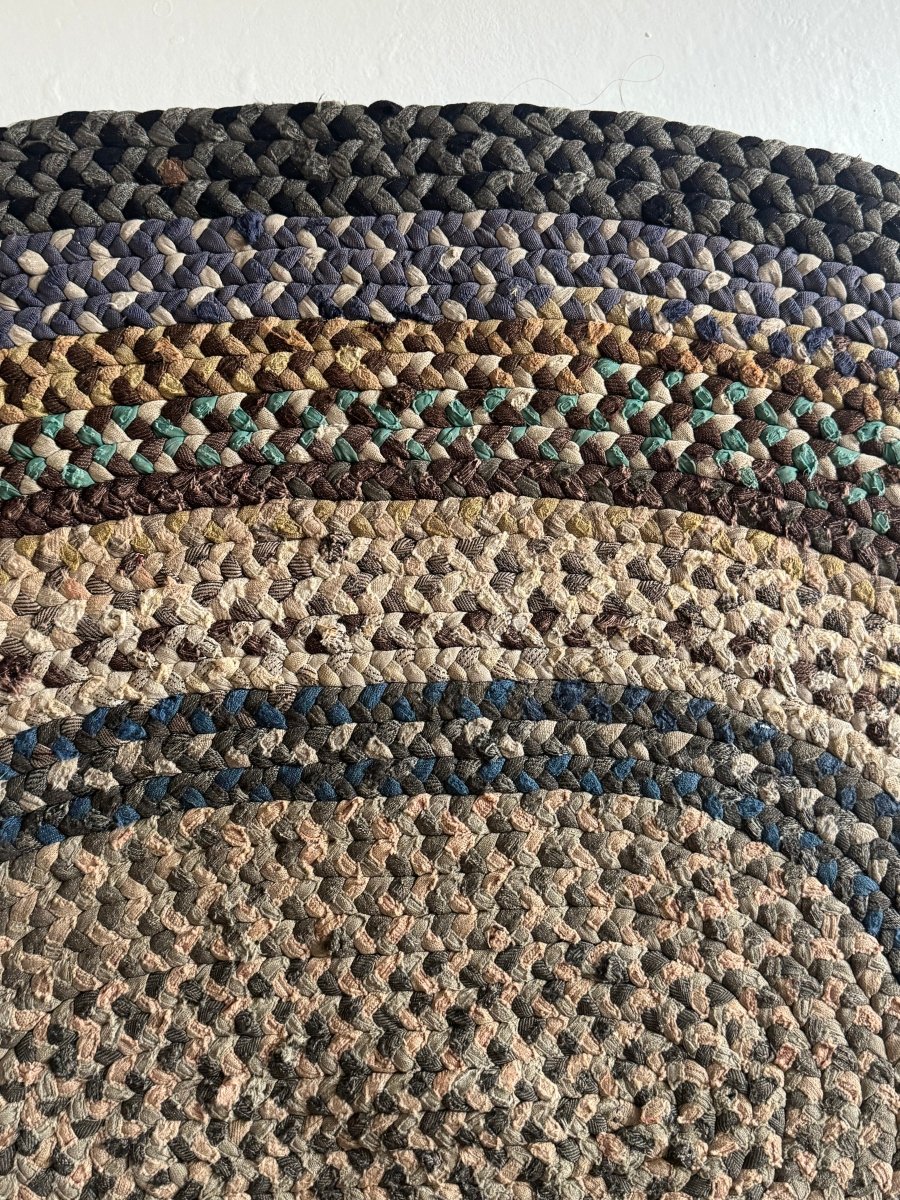 Vintage Rag Rug - Blues - Diamonds & Rust