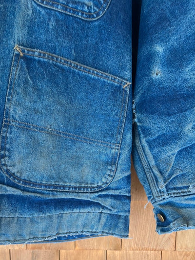 Vintage Roebucks Blanket Lined Denim Chore Coat - Diamonds & Rust