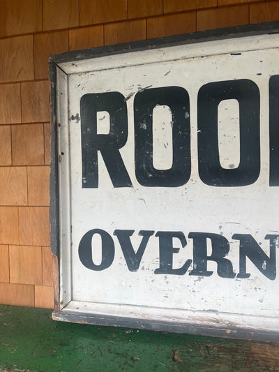 Vintage Rooms Available Metal Sign - Diamonds & Rust