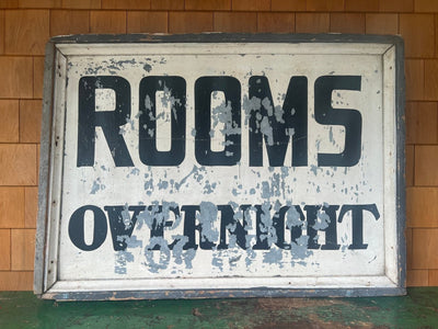 Vintage Rooms Available Metal Sign - Diamonds & Rust