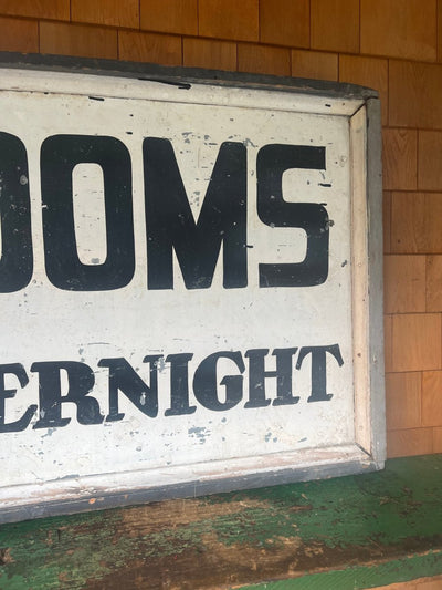 Vintage Rooms Available Metal Sign - Diamonds & Rust
