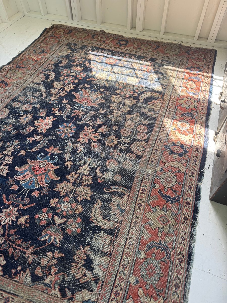 Vintage Rug 7'x 10' - Diamonds & Rust