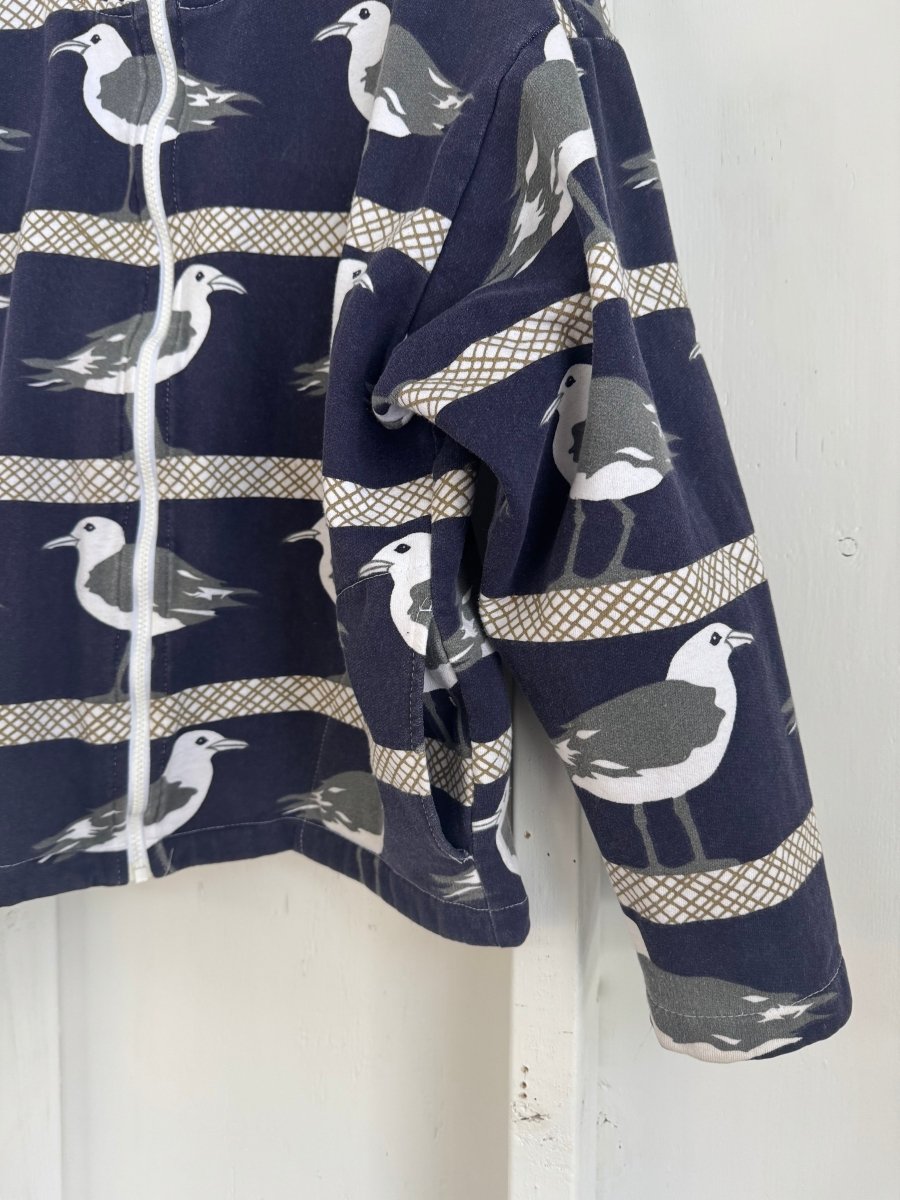 Vintage Seagull Zip Up Sweatshirt - Navy - Diamonds & Rust