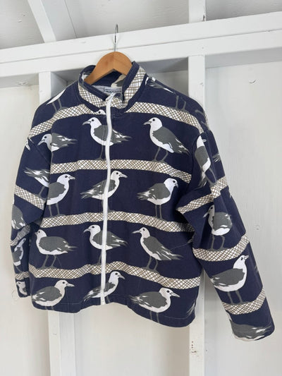 Vintage Seagull Zip Up Sweatshirt - Navy - Diamonds & Rust