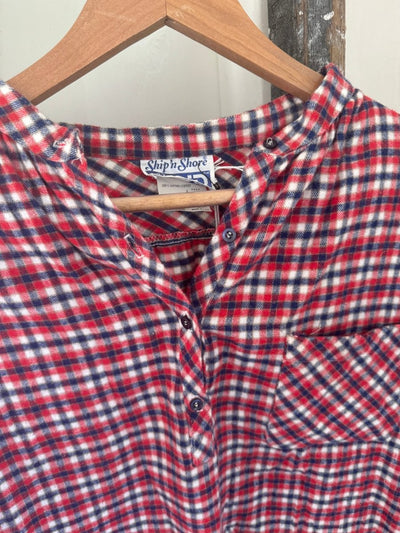 Vintage Ship ’n Shore Flannel Pop Over - Diamonds & Rust