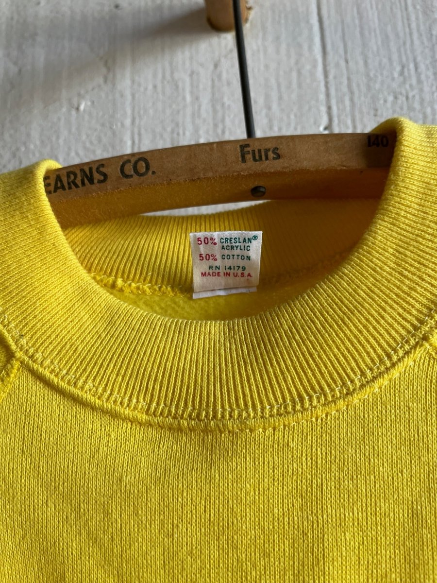 Vintage Short a sleeve Raglan Sweatshirt - Yellow - Diamonds & Rust